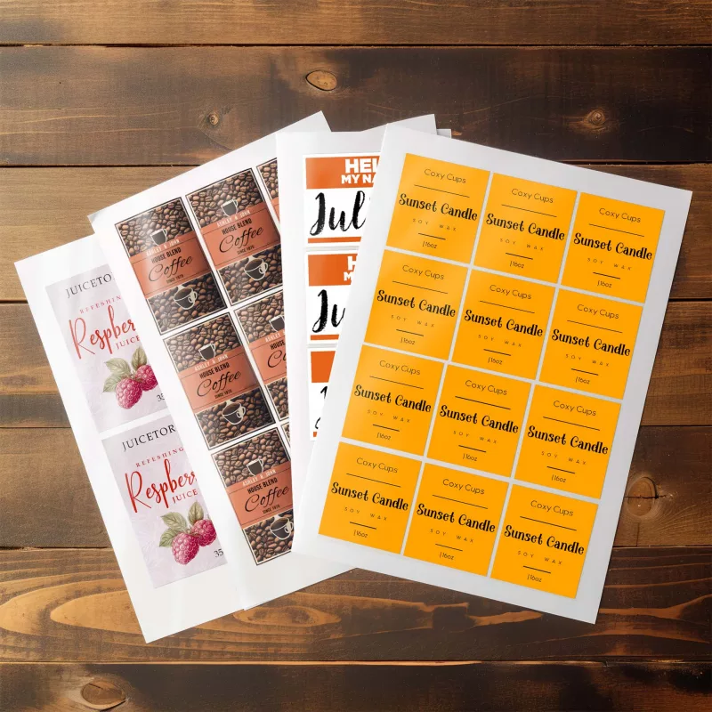 Rectangular Stickers - Supplied in Sheets