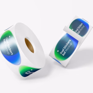 Oval Stickers - Supplied in a Roll
